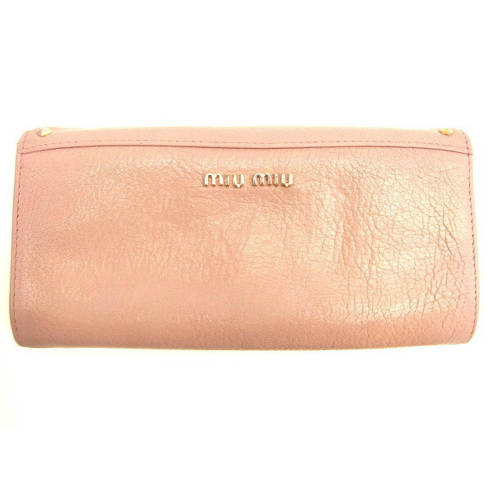 Miu Miu Wallet studded pink zipper long leather - Picture 3 of 6